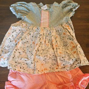 Ricrac & Ruffles Teal Floral Short Set